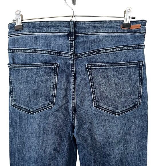 Pilcro Anthropologie Jeans Size 27 Button Hem High-Rise Bootcut Flare Stretch - Picture 10 of 14